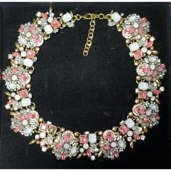 Crystal Gold Collar Necklace - Picture 1 of 4